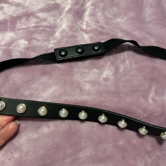 Whit House Black Pearl Studded Belt - Picture 3 of 5